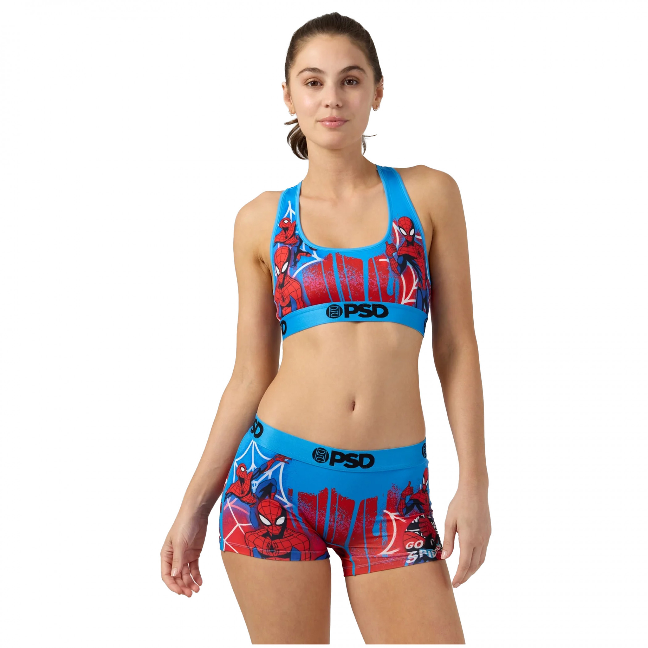 Spider-Man Peter Parker Drip PSD Sports Bra